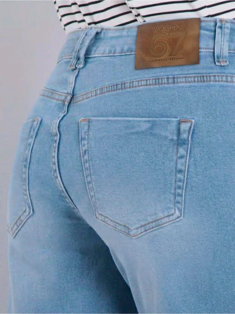 JEANS MUJER WADOS ALGODÓN WIDE LEG TIRO ALTO - 4