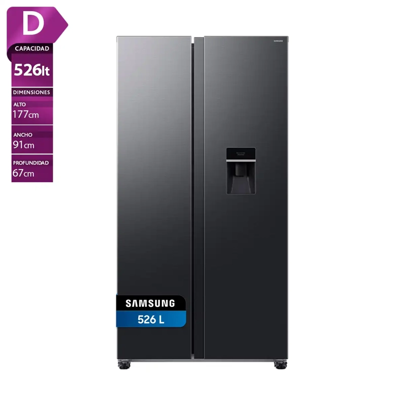 REFRIGERADOR SIDE BY SIDE SAMSUNG RS40H53WDFZS 526L NO FROST GRAFITO - 1