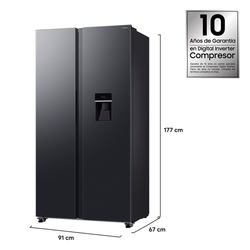 REFRIGERADOR SIDE BY SIDE SAMSUNG RS40H53WDFZS 526L NO FROST GRAFITO - 4