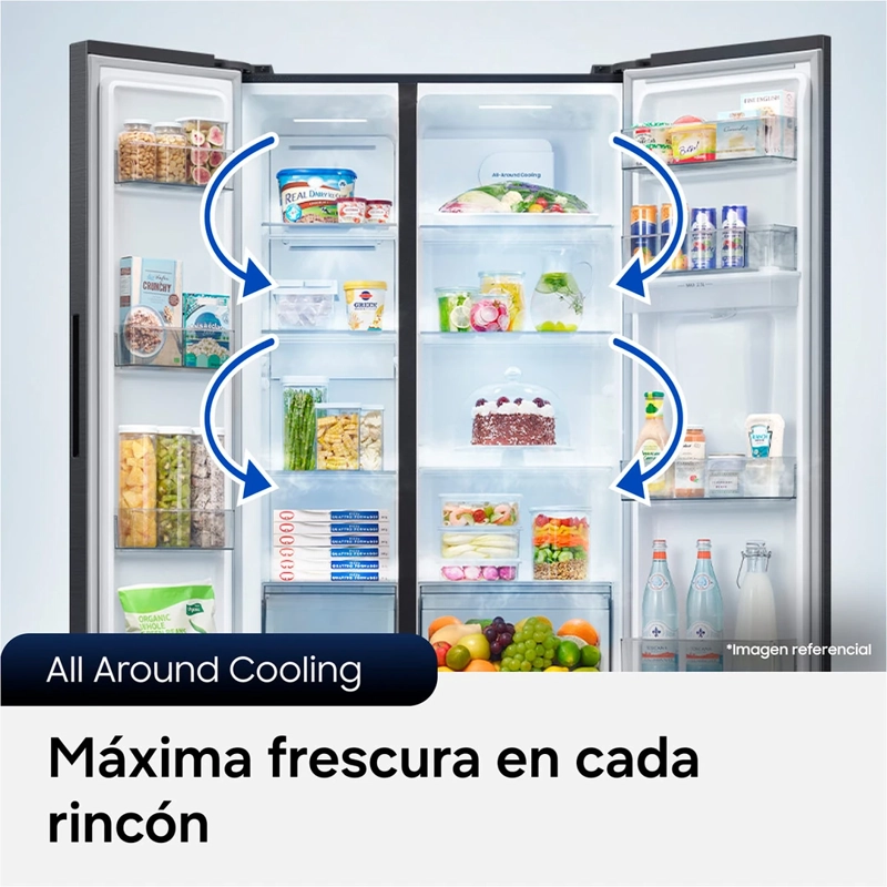 REFRIGERADOR SIDE BY SIDE SAMSUNG RS40H53WDFZS 526L NO FROST GRAFITO - 7