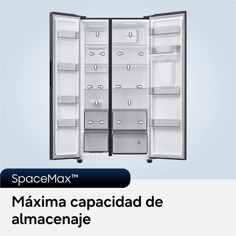 REFRIGERADOR SIDE BY SIDE SAMSUNG RS40H53WDFZS 526L NO FROST GRAFITO - 8