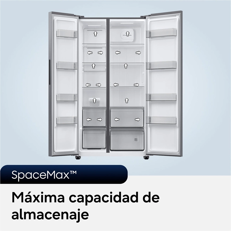 REFRIGERADOR SIDE BY SIDE SAMSUNG RS40H53XDTZS 529L NO FROST PLATA - 8