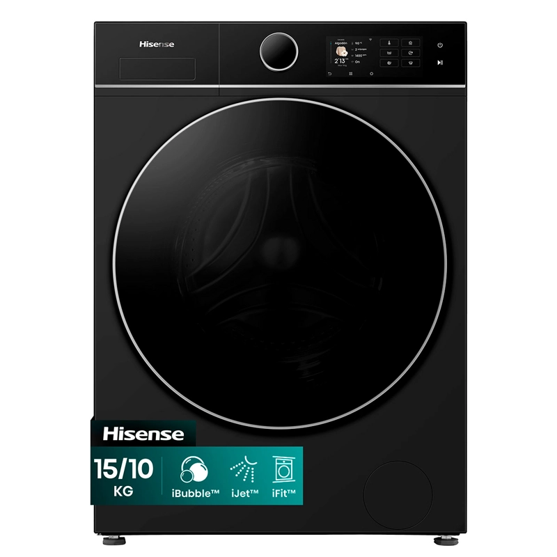 LAVADORA SECADORA HISENSE WD5I1545BB 15KG 10KG NEGRO - 2