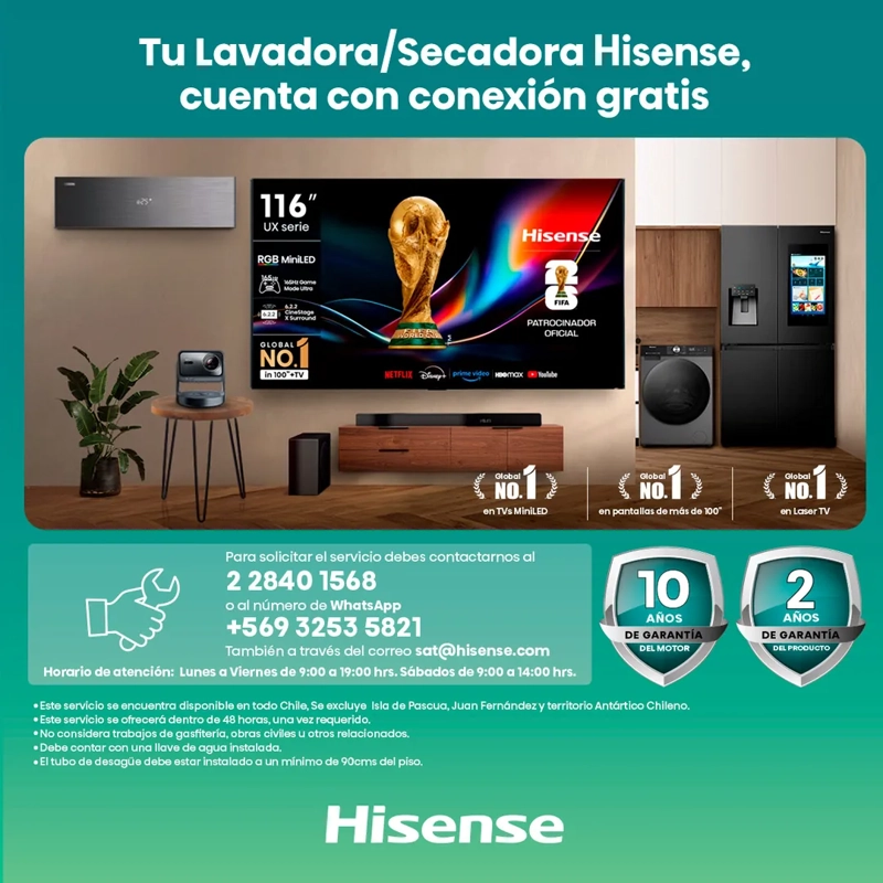 LAVADORA SECADORA HISENSE WD5I1545BB 15KG 10KG NEGRO - 11