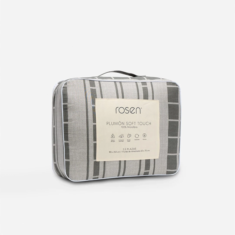 PLUMÓN ROSEN SOFT TOUCH LAGANES 1.5 PLAZAS VERDE - 5