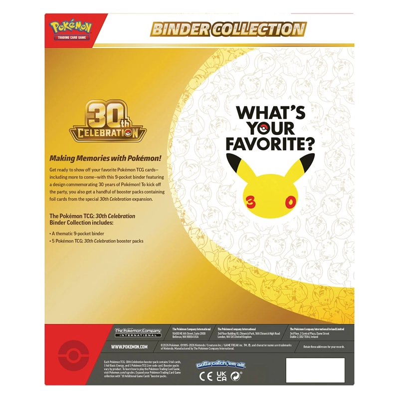 JUEGO DE ESTRATEGIA POKÉMON 30TH CELEBRATION BINDER INGLÉS - 4