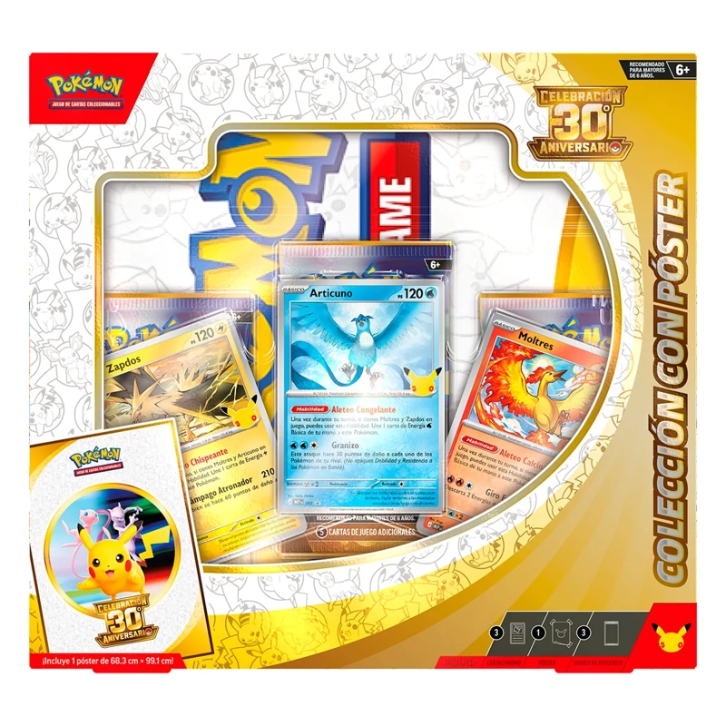 JUEGO DE ESTRATEGIA POKÉMON 30TH POSTER COLECTION ESPAÑOL