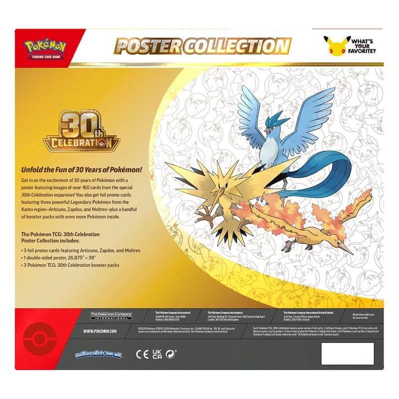 JUEGO DE ESTRATEGIA POKÉMON 30TH POSTER COLECTION INGLÉS - 3