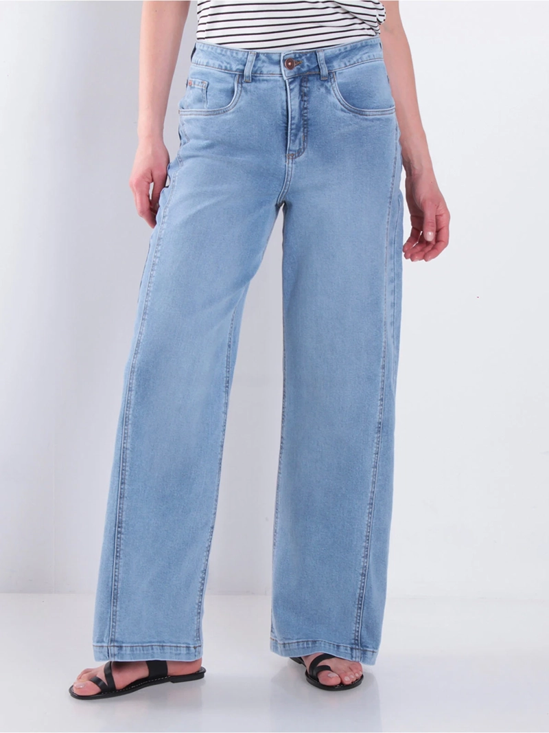 JEANS MUJER WADOS ALGODÓN WIDE LEG TIRO ALTO - 2