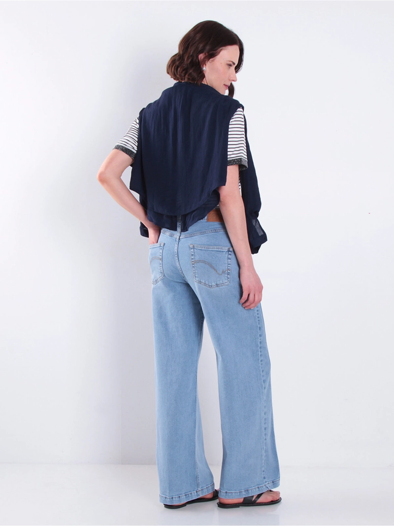 JEANS MUJER WADOS ALGODÓN WIDE LEG TIRO ALTO - 3