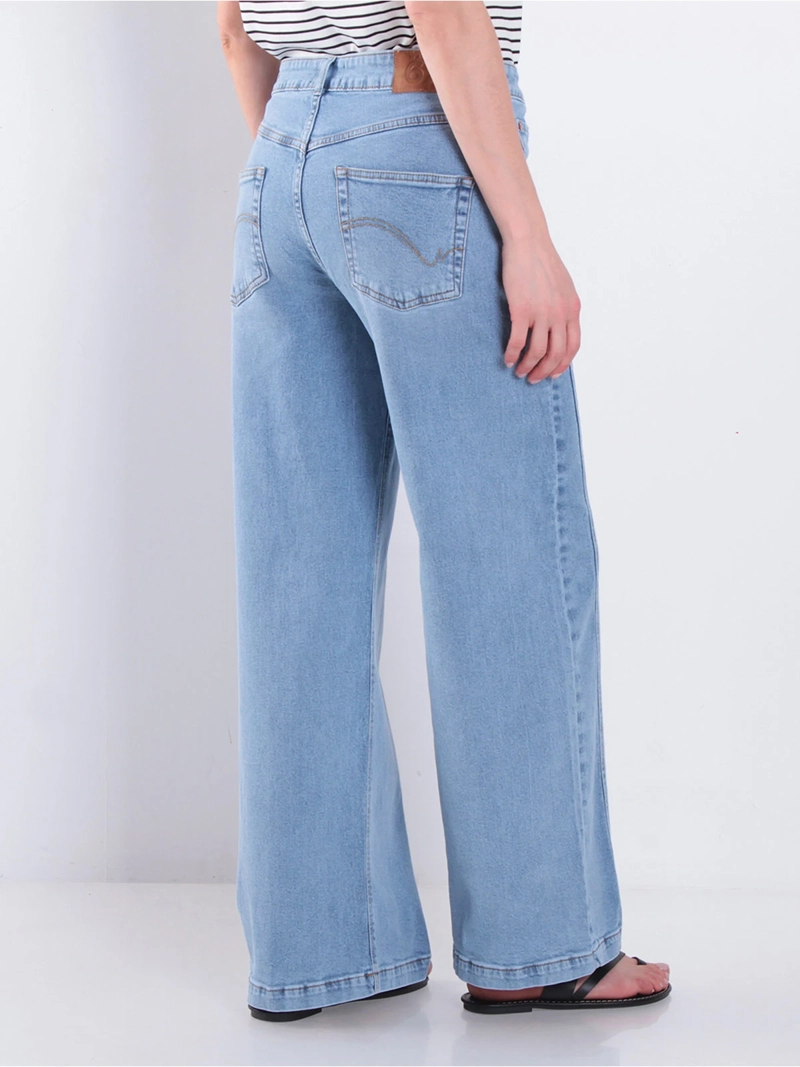 JEANS MUJER WADOS ALGODÓN WIDE LEG TIRO ALTO - 4