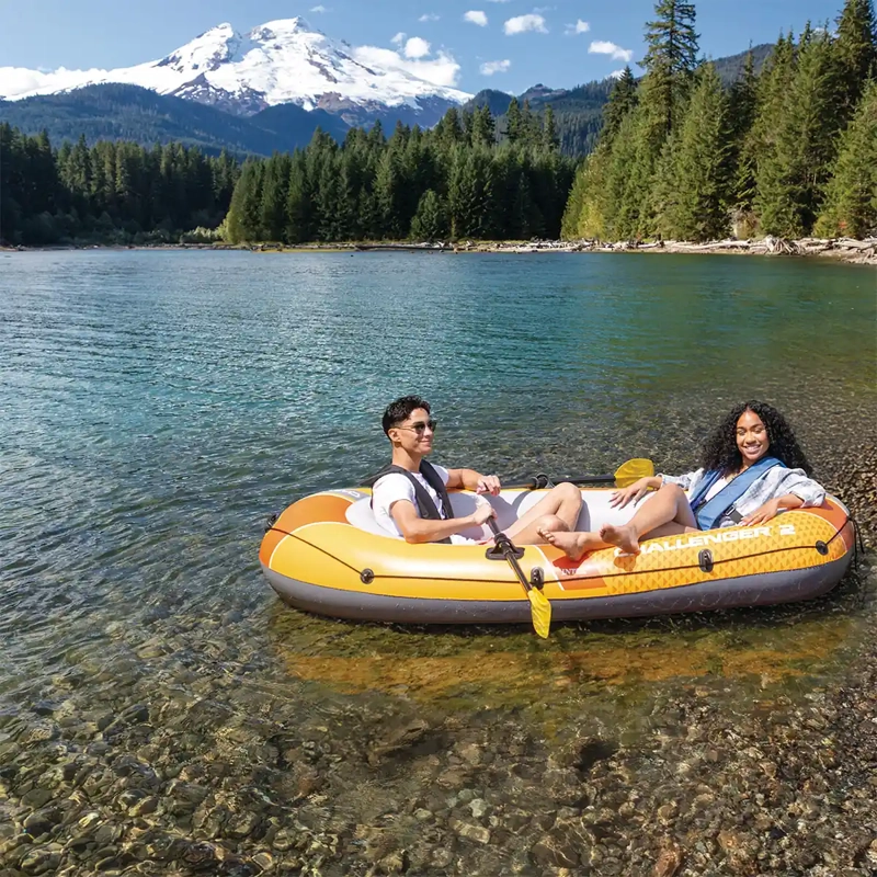 BOTE INFLABLE INTEX CHALLENGER 2 SET CAPACIDAD 200 KG + REMOS + INFLADOR - 8