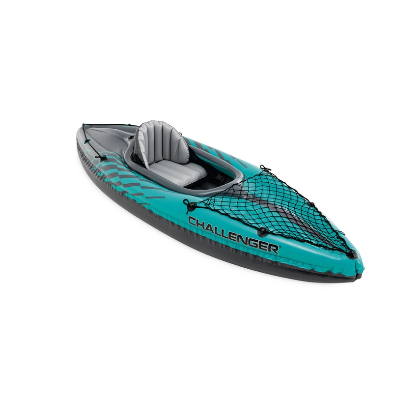 KAYAK INFLABLE INTEX CHALLENGER K1 SET + REMOS + INFLADOR CAPACIDAD 1 PERSONA - 3