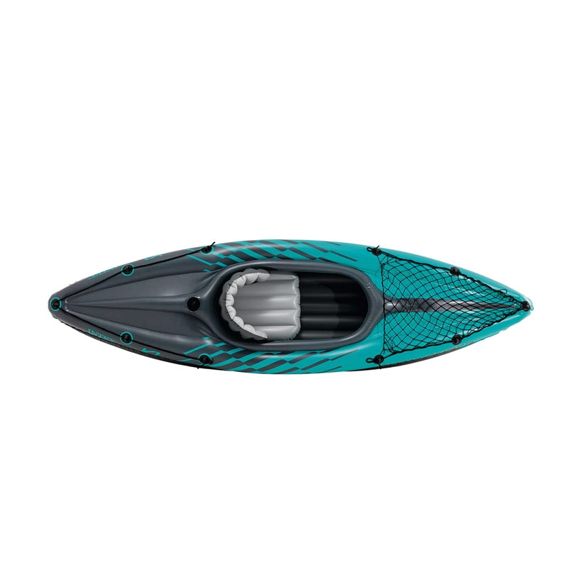 KAYAK INFLABLE INTEX CHALLENGER K1 SET + REMOS + INFLADOR CAPACIDAD 1 PERSONA - 4