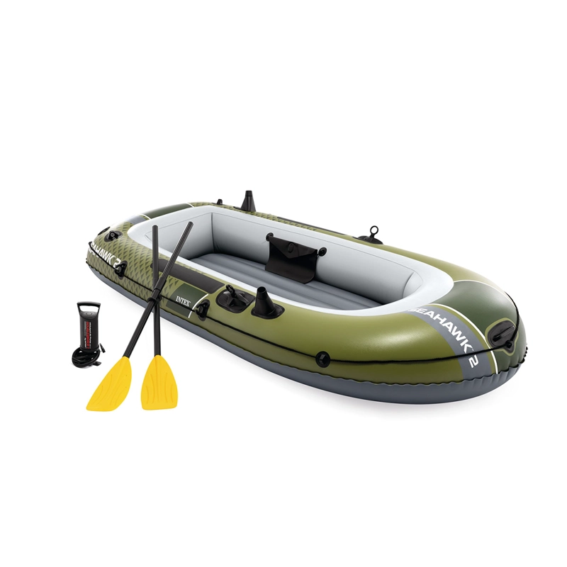 BOTE INFLABLE INTEX SEAHAWK 2 SET CAPACIDAD 240 KG + REMOS + INFLADOR - 1