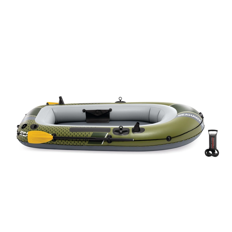 BOTE INFLABLE INTEX SEAHAWK 2 SET CAPACIDAD 240 KG + REMOS + INFLADOR - 3