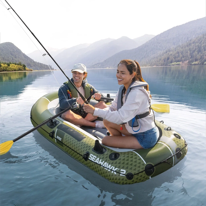 BOTE INFLABLE INTEX SEAHAWK 2 SET CAPACIDAD 240 KG + REMOS + INFLADOR - 7