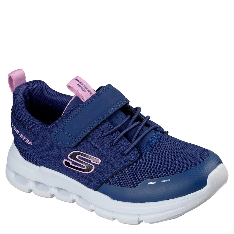 ZAPATILLAS NIÑA SKECHERS URBANAS AZUL MARINO GLIDE-STEP FLOW - 4