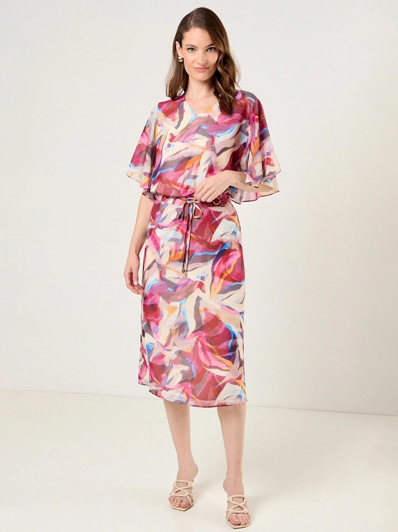 BLUSA MUJER MA GRIFFE MANGA AMPLIA ESTAMPADA - 4