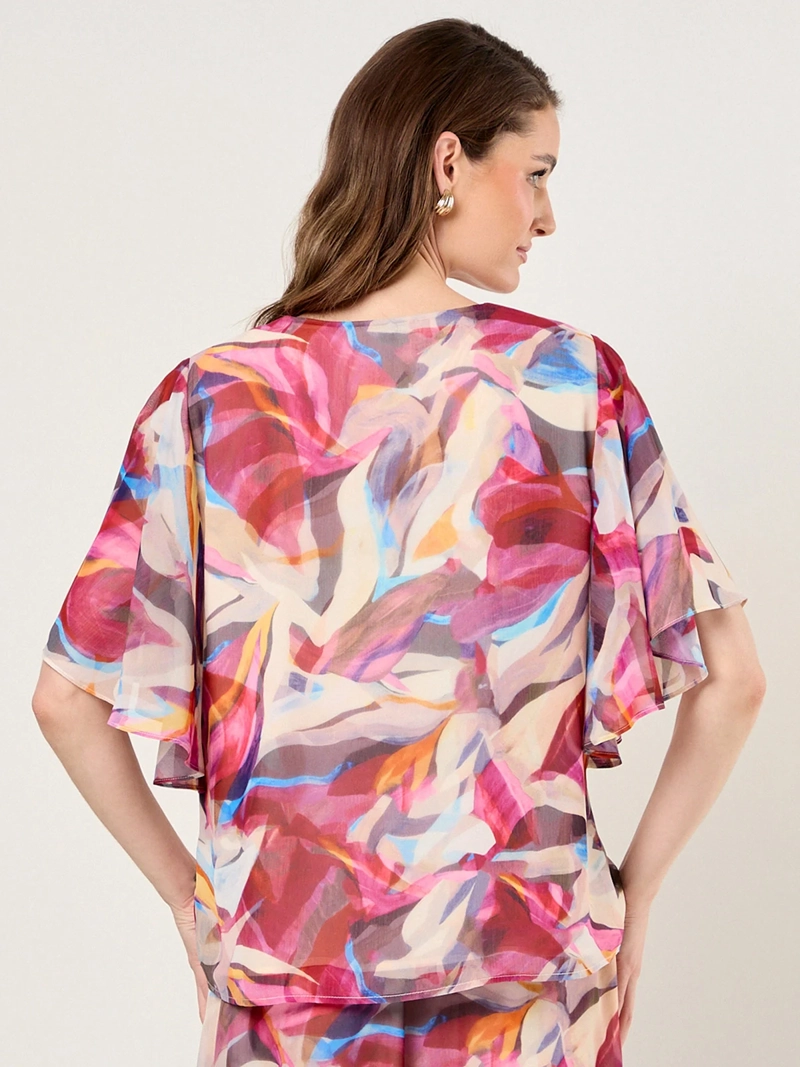 BLUSA MUJER MA GRIFFE MANGA AMPLIA ESTAMPADA - 2