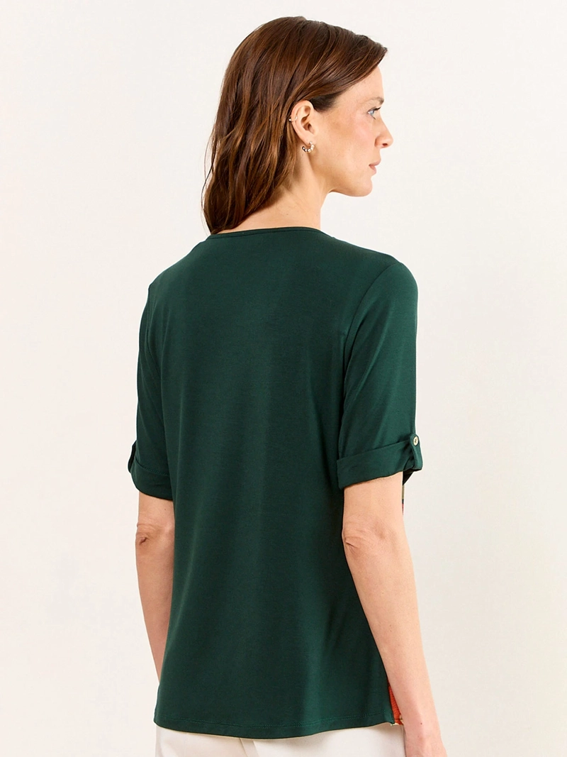 POLERA MUJER MA GRIFFE ESCOTE EN V MANGA CORTA - 2