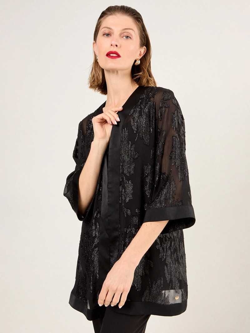 TAPADO MUJER MA GRIFFE TEXTURADO FLORAL - 1