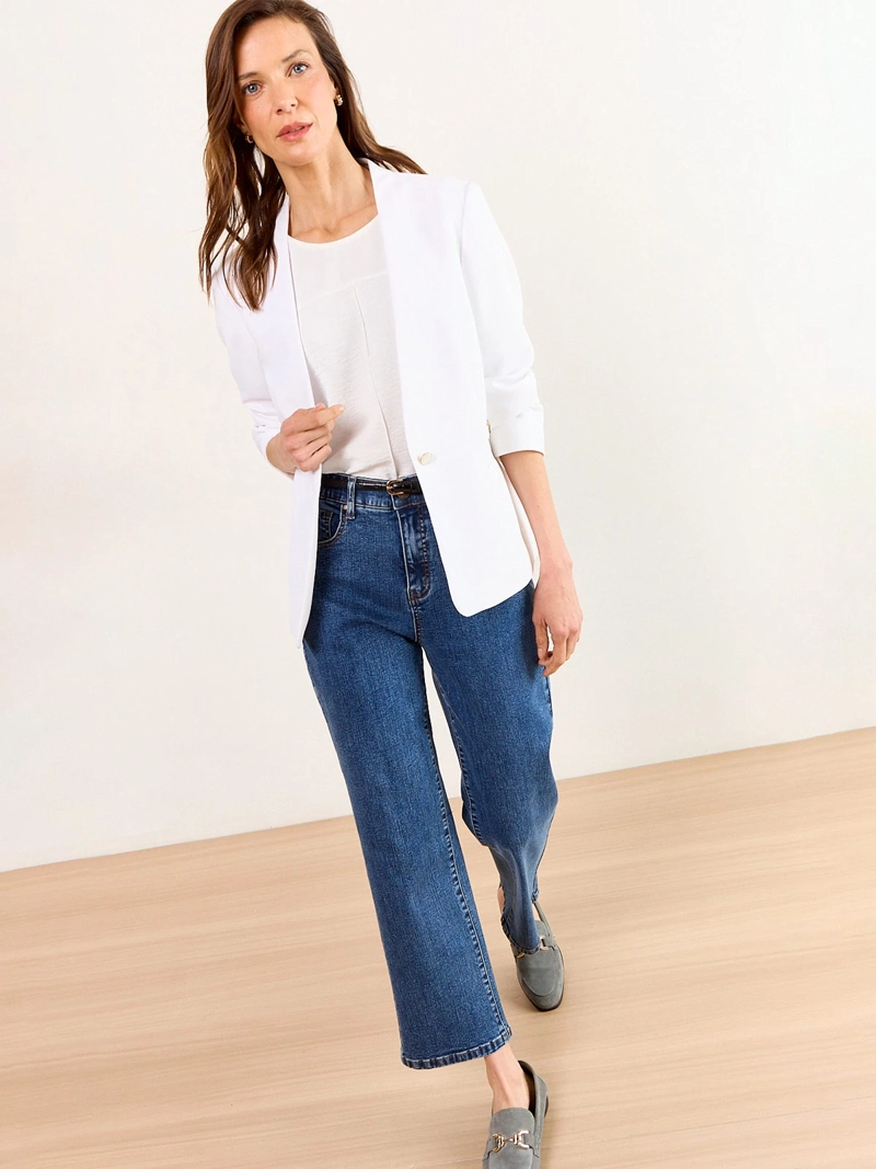 BLAZER MUJER MA GRIFFE SIN SOLAPA MANGA LARGA CLÁSICO - 4