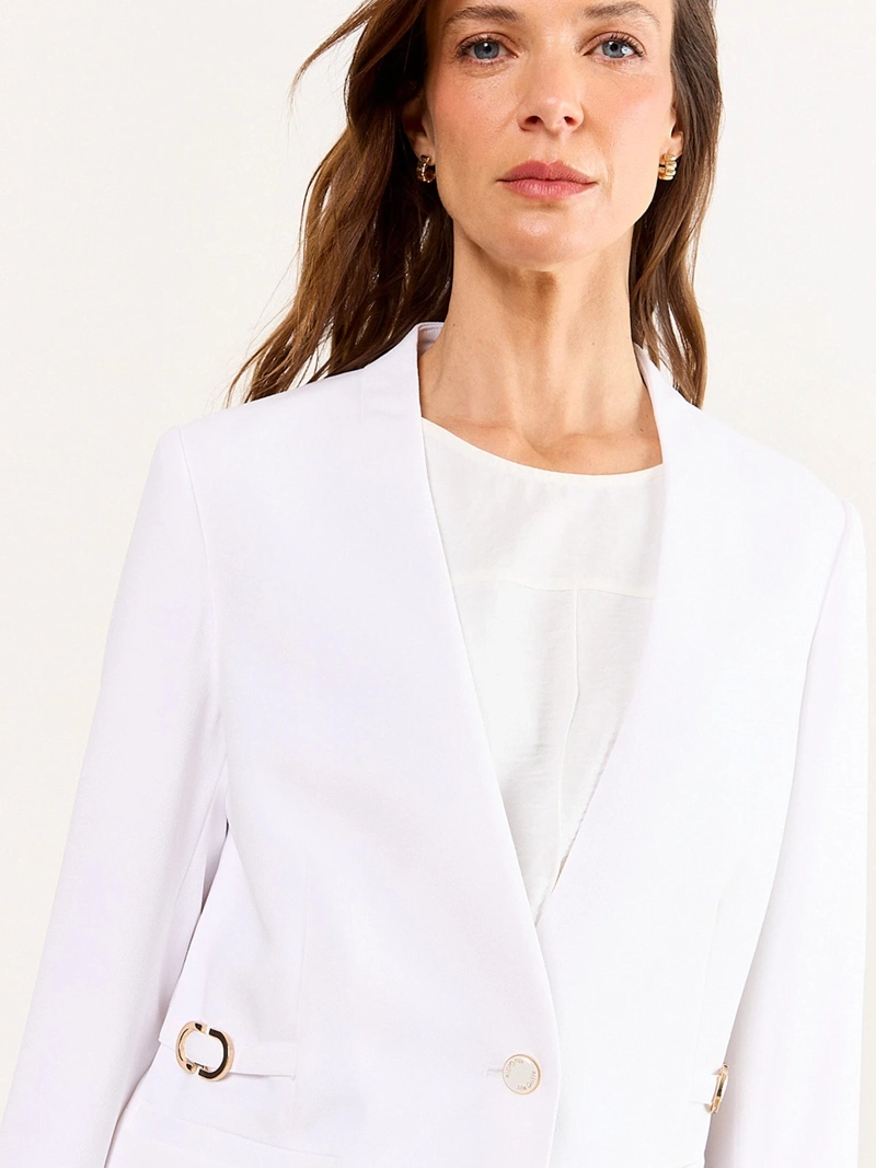 BLAZER MUJER MA GRIFFE SIN SOLAPA MANGA LARGA CLÁSICO - 3