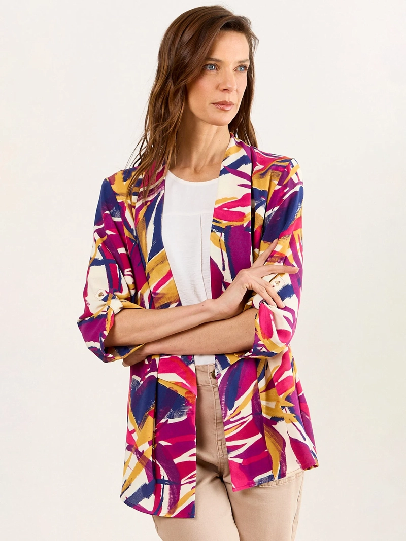 TAPADO MUJER MA GRIFFE MANGA 3/4 ESTAMPADO