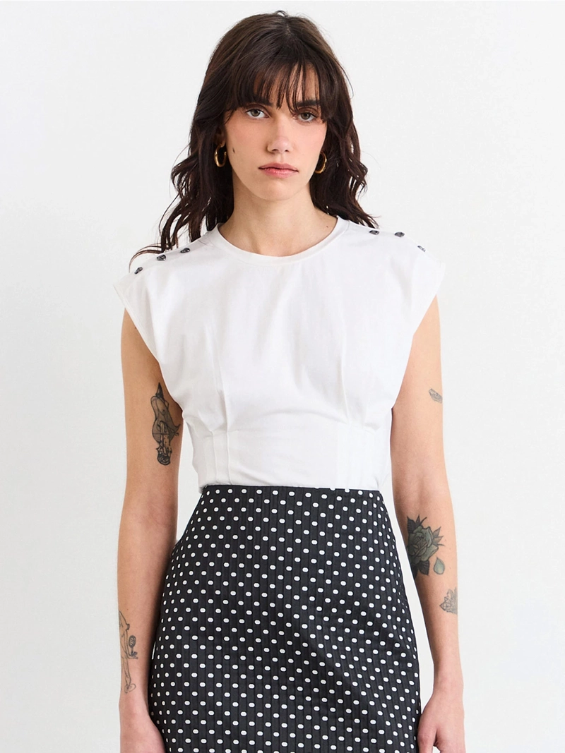 POLERA MUJER IO ALGODÓN LISA - 1