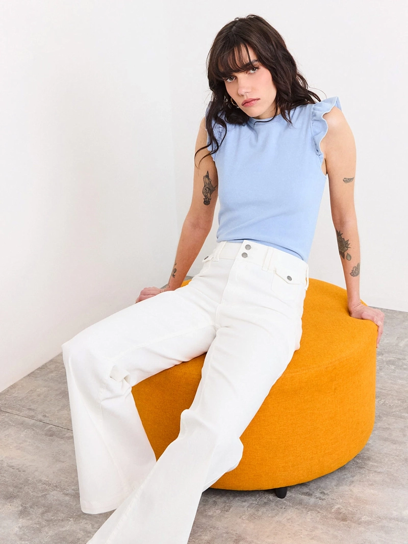 POLERA MUJER IO ALGODÓN LISA - 1