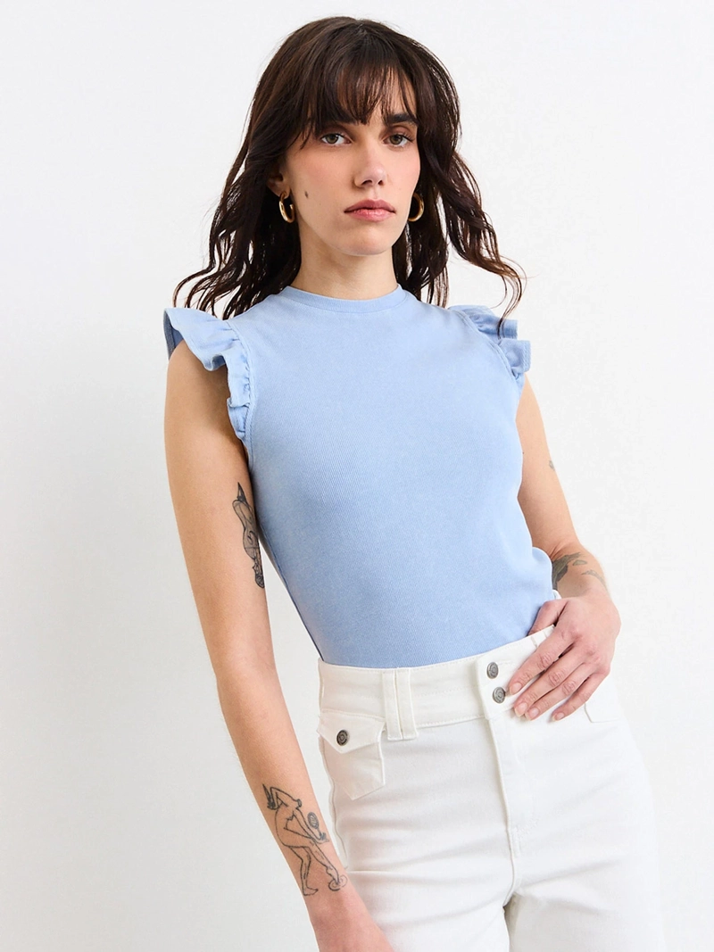 POLERA MUJER IO ALGODÓN LISA - 2