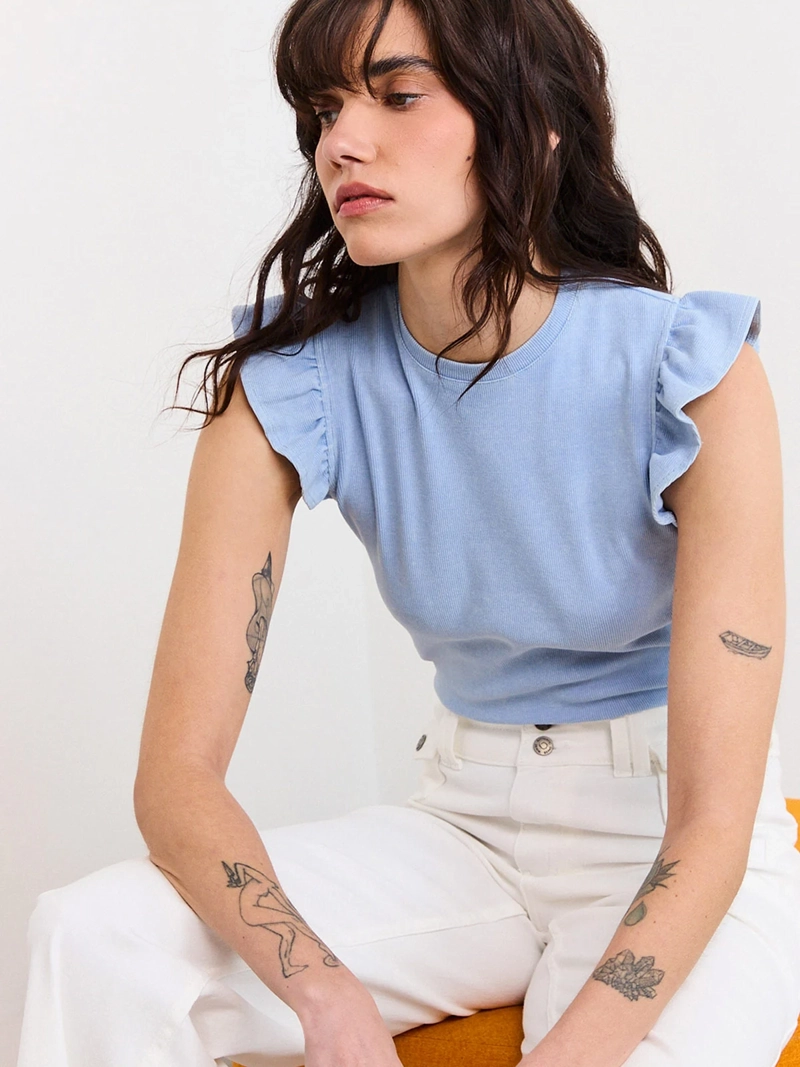 POLERA MUJER IO ALGODÓN LISA - 4