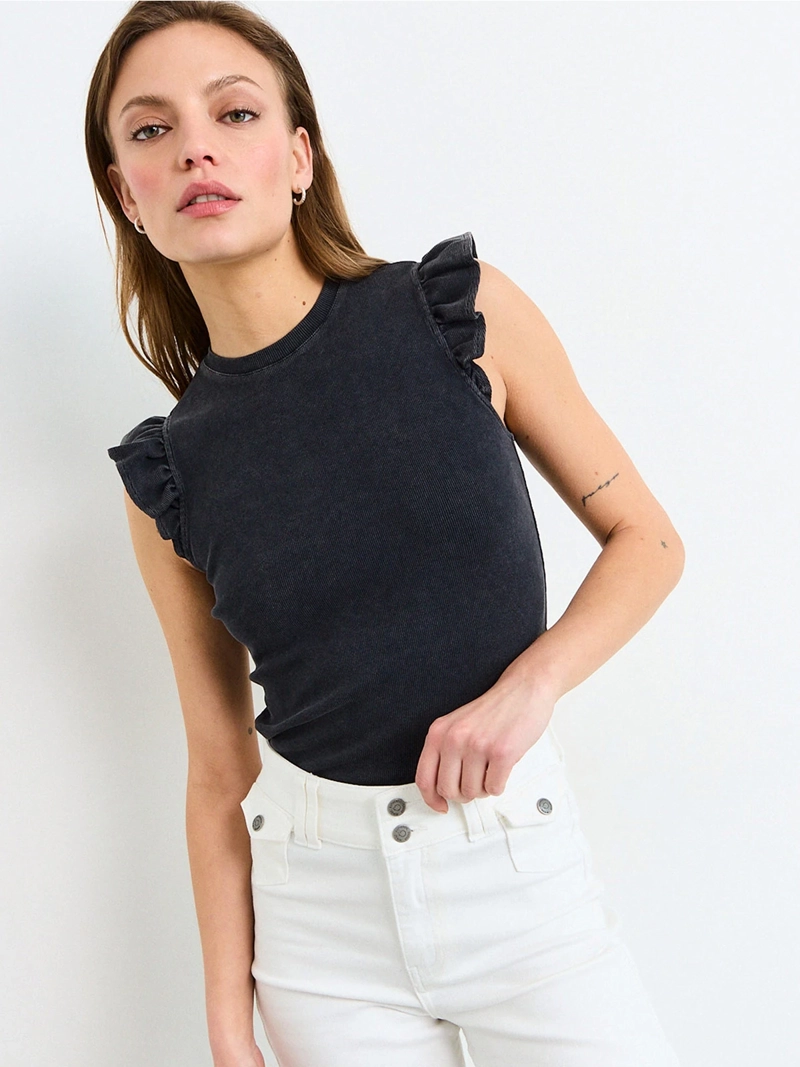 POLERA MUJER IO ALGODÓN LISA - 1