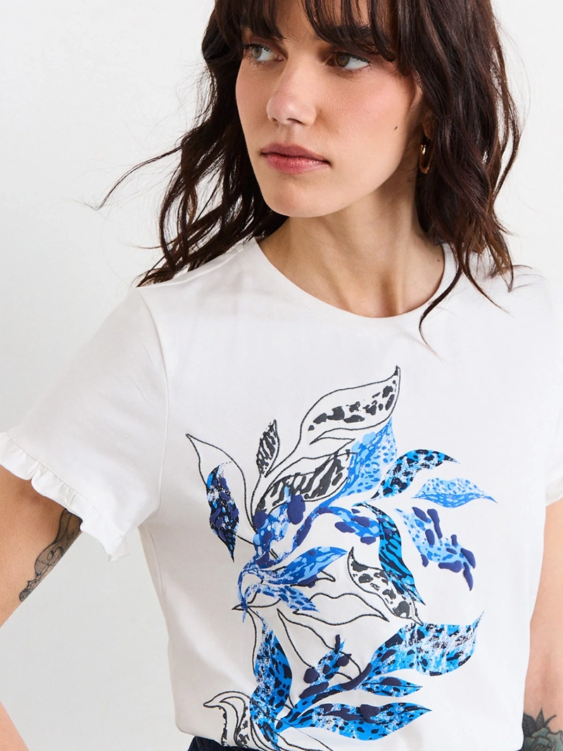 POLERA MUJER IO ALGODÓN ESTAMPADA - 3