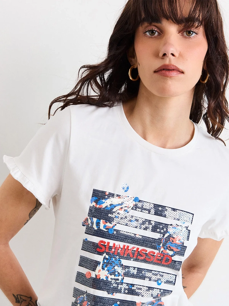 POLERA MUJER IO ALGODÓN ESTAMPADA - 3