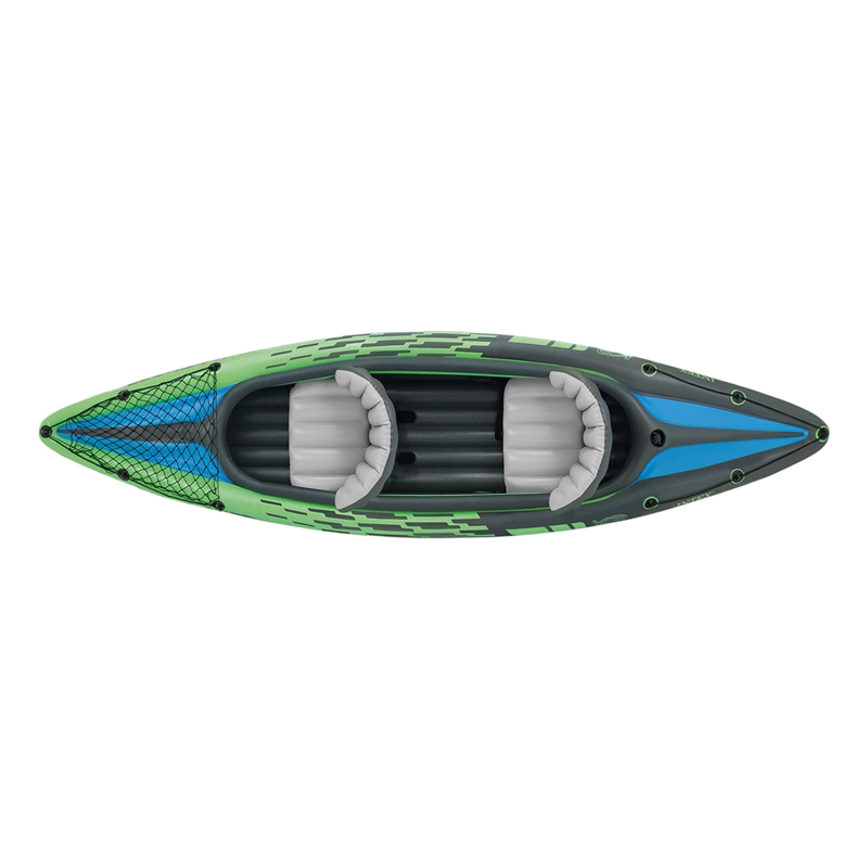 KAYAK INFLABLE INTEX CHALLENGER K2 SET + REMOS + INFLADOR CAPACIDAD 2 PERSONAS - 3