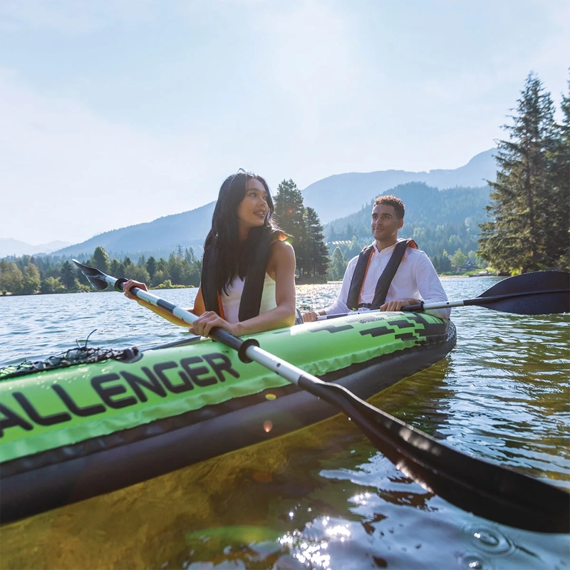KAYAK INFLABLE INTEX CHALLENGER K2 SET + REMOS + INFLADOR CAPACIDAD 2 PERSONAS - 5