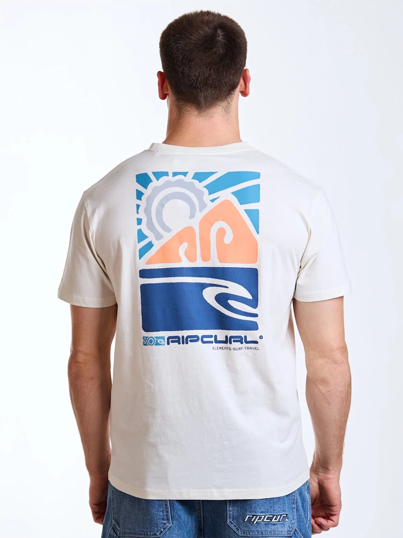 POLERA HOMBRE RIP CURL ALGODÓN MANGA CORTA - 2