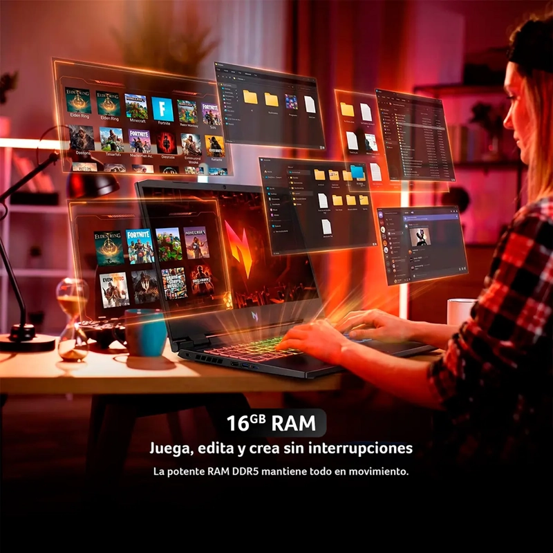 NOTEBOOK ACER NITRO V ANV15-A31-R88H-2 AMD RYZEN 7 16GB RAM 512GB SSD NVIDIA RTX 5050 15.6” - 7