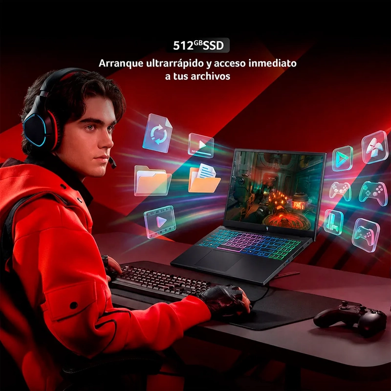 NOTEBOOK ACER NITRO V ANV15-A31-R88H-2 AMD RYZEN 7 16GB RAM 512GB SSD NVIDIA RTX 5050 15.6” - 8