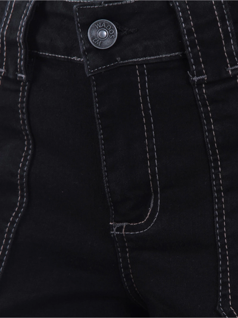 JEANS MUJER WADOS ALGODÓN WIDE LEG CARGO TIRO MEDIO - 5