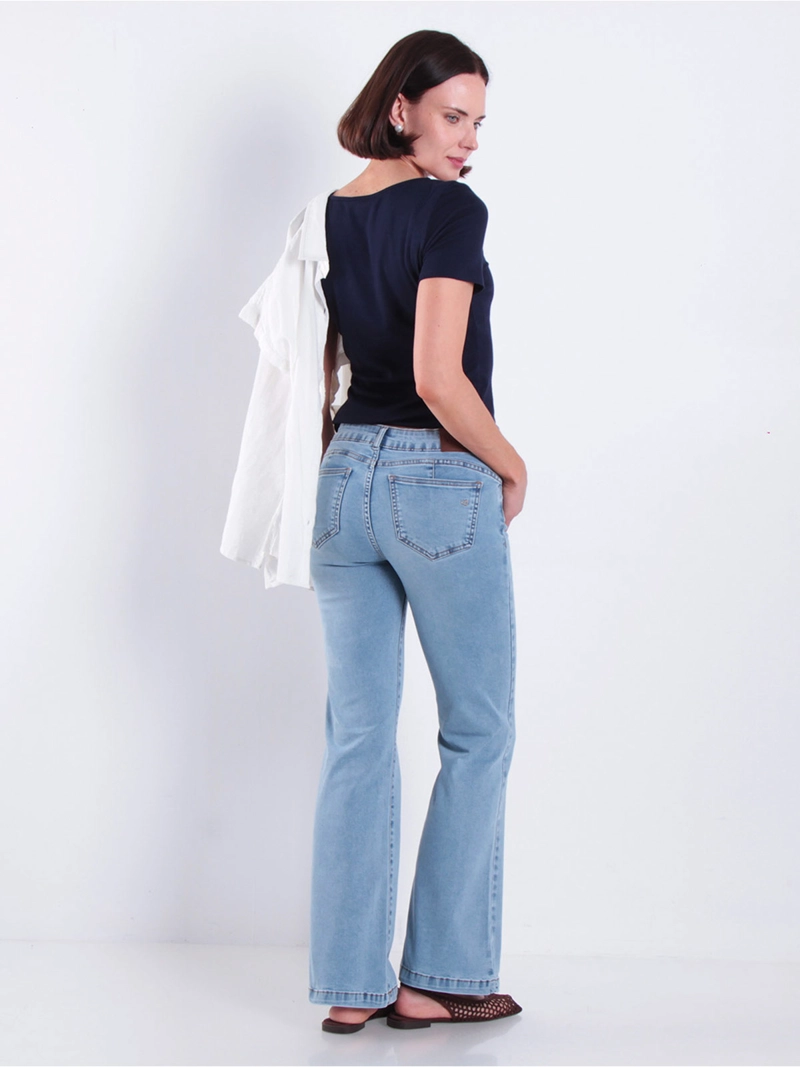 JEANS MUJER WADOS ALGODÓN RECTO TIRO BAJO - 3