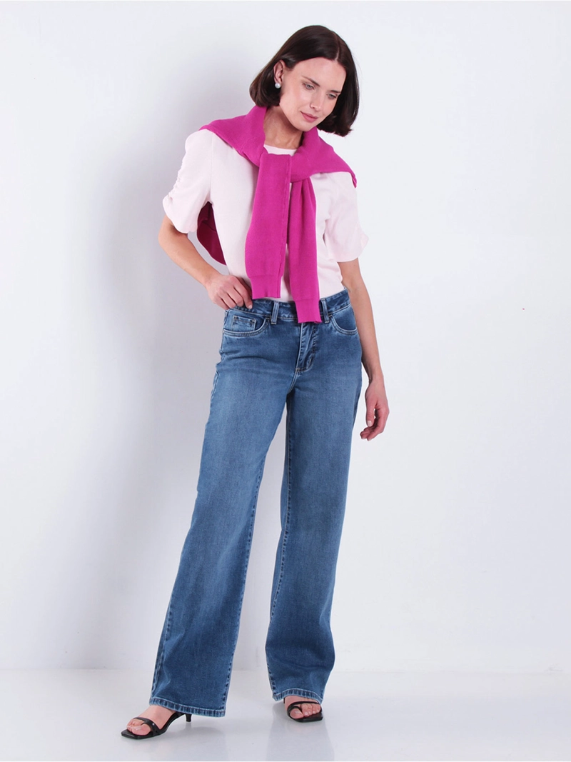 JEANS MUJER WADOS ALGODÓN WIDE LEG TIRO ALTO
