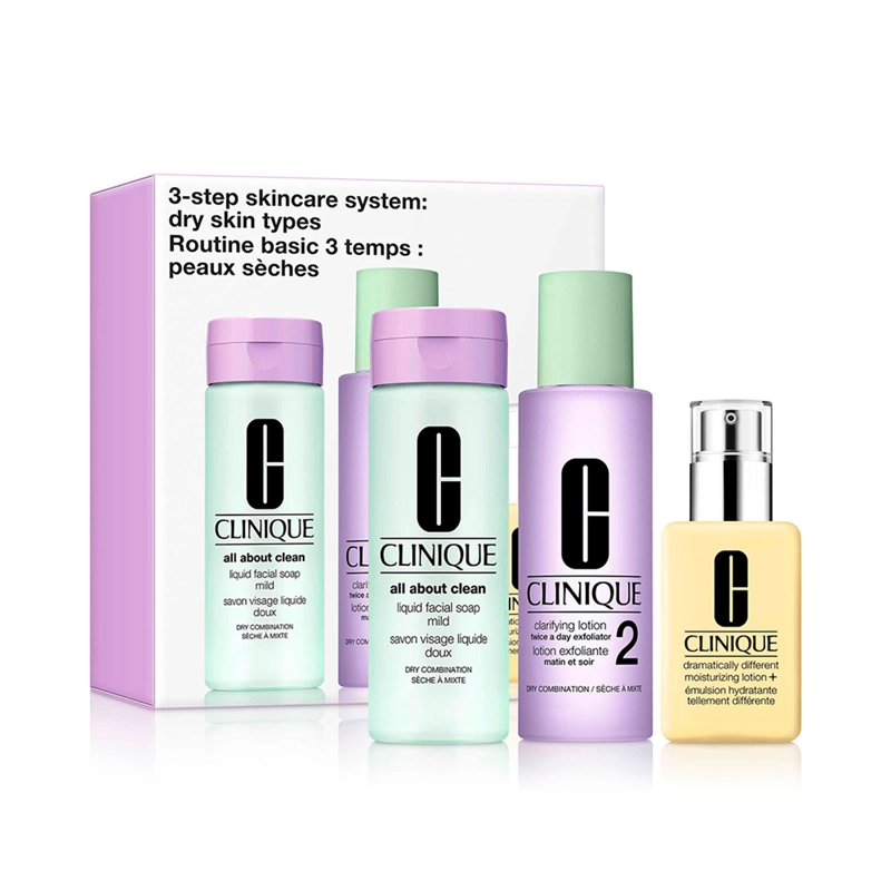 SET HIDRATACIÓN CLINIQUE 3 PASOS PIEL SECA 200ML+200ML+125ML - 1