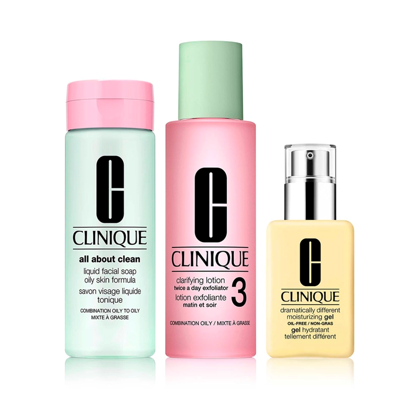 SET HIDRATACIÓN CLINIQUE 3 PASOS PIEL GRASA 200ML+200ML+125ML - 2