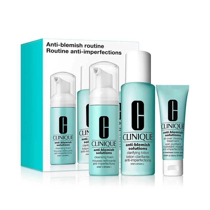 RUTINA HIDRATANTE CLINIQUE ANTI BLEMISH 50ML+200ML+50ML - 1