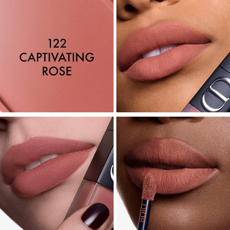 LABIAL DIOR ON STAGE INK BLUR MATTE CAPTIVATING ROSE 6ML - 3