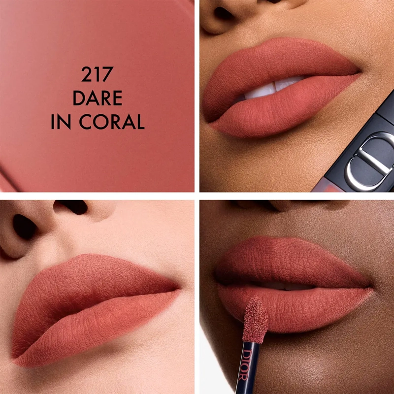 LABIAL DIOR ON STAGE INK BLUR MATTE DARE IN CORAL 6ML - 3