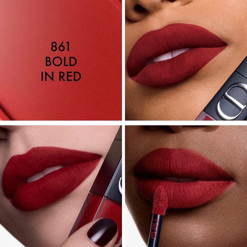 LABIAL DIOR ON STAGE INK BLUR MATTE BOLD IN RED 6ML - 3
